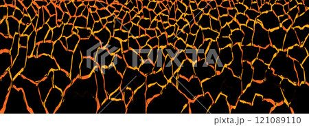 Molten magma. Vector drawing of volcanic lava Molten magma. Vector drawing of volcanic lava 121089110