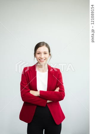 Portrait photo of young beautiful woman feeling happy and holding smart phone, tablet and laptop with black empty screen on white background can use for advertising or product presenting concept. Portrait photo of young beautiful woman feeling happy and holding smart phone, tablet and laptop with black empty screen on white background can use for advertising or product presenting concept. 121089154