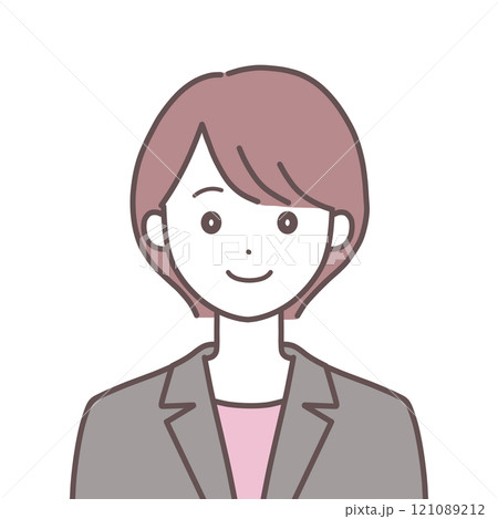 正面を向いたスーツの女性 121089212