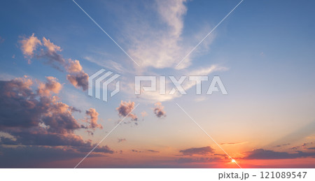 Sunset sky background 121089547