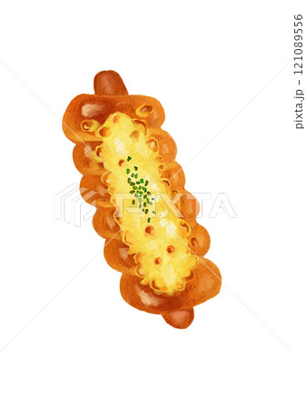 チーズがかかったウインナーロール 121089556