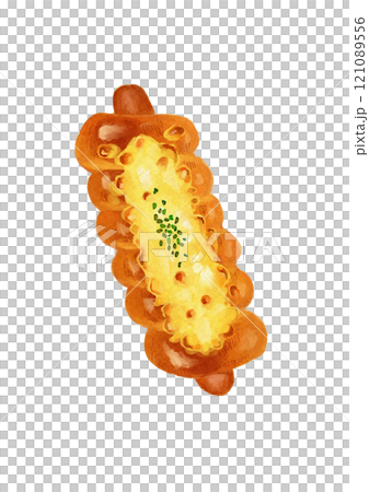 チーズがかかったウインナーロール 121089556