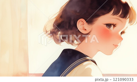 ショートヘアの女性 121090333