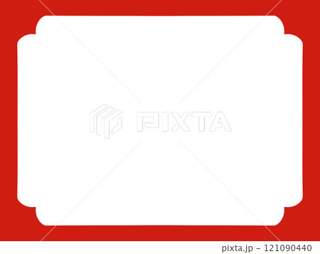 A drawing of red border frame A drawing of red border frame 121090440