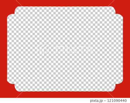 A drawing of red border frame A drawing of red border frame 121090440