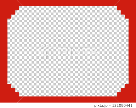 A drawing of red border frame A drawing of red border frame 121090441