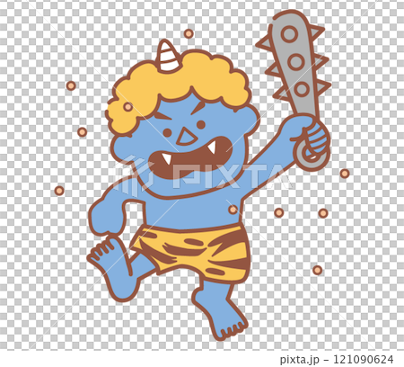 Blue demon and gold stick Blue demon and gold stick 121090624