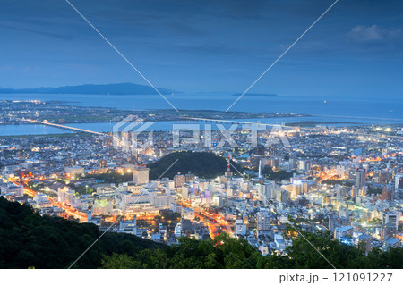 Tokushima, Japan Downtown Cityscape at Blue Hour Tokushima, Japan Downtown Cityscape at Blue Hour 121091227