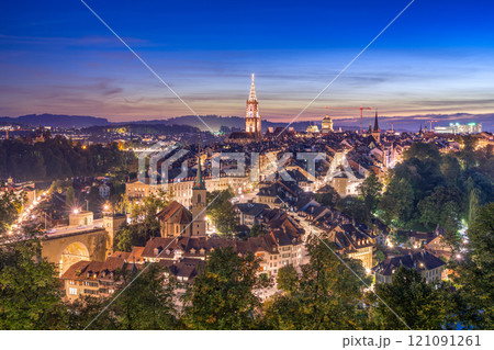 Berne, Switerland Old Town at Dusk Berne, Switerland Old Town at Dusk 121091261