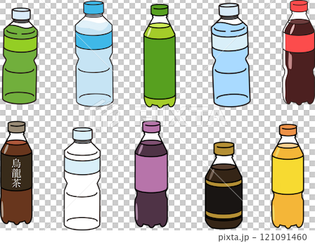 ジュース_お茶_水のペットボトルセット ジュース_お茶_水のペットボトルセット 121091460