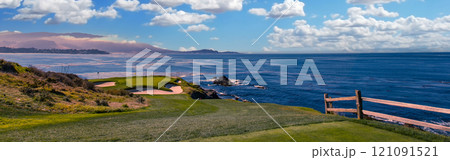 Pebble Beach golf course, Monterey, California, USA 121091521