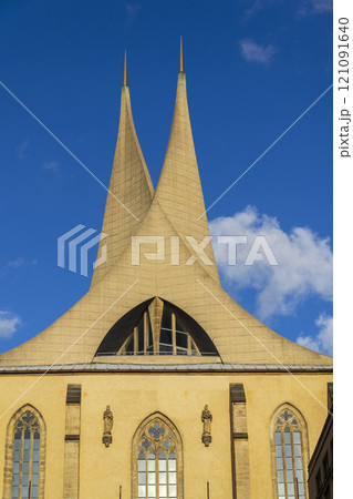 Emmaus monastery Na Slovanech, Abbey Church of the Blessed Virgin Mary, St. Jerome and Slavic Saints, Prague, Czech Republic, sunny day 121091640