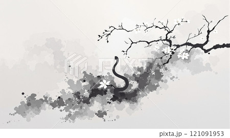 水墨 墨絵風 台湾 121091953