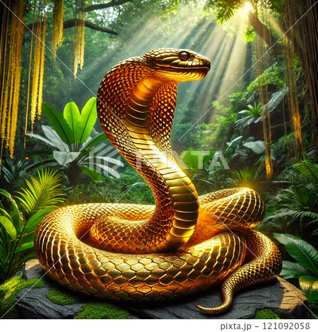 黄金の蛇のイラスト素材 [121092058] - PIXTA