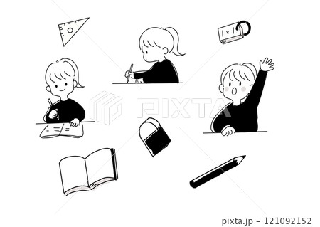 勉強する女の子 121092152