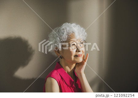 シルバーヘアの女性 シルバーヘアの女性 121092254