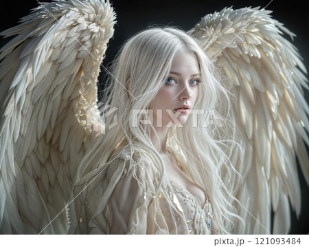 Angel with white wings. Angel with white wings. 121093484