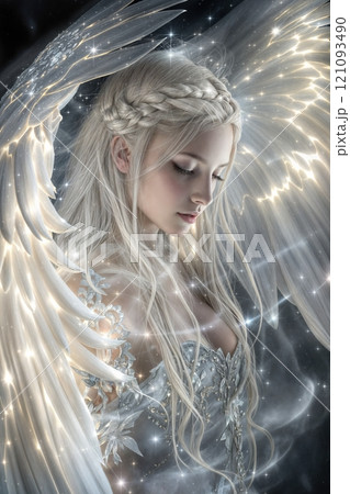 Angel in the radiance of light. Angel in the radiance of light. 121093490