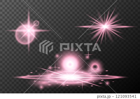 set of colorful bright stars 121093541