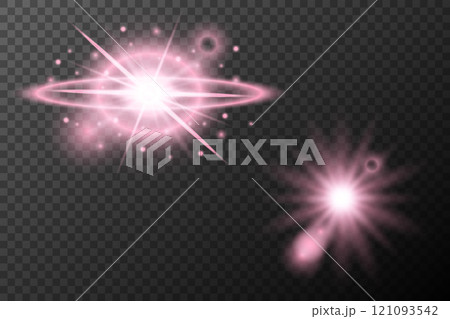 set of glow light effect stars bursts with sparkles 121093542