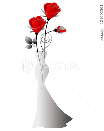 Roses in a vase, element for design. Roses in a vase, element for design. 121093561