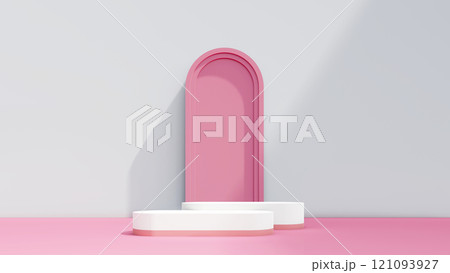 valentine display podium pedestal platform product stage minimal mockup background. valentine day scene geometric studio showcase stand abstract modern light show. shape realistic empty backdrop. 121093927