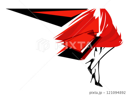 woman wearing high heel shoes with shopping bags vector design woman wearing high heel shoes with shopping bags vector design 121094892