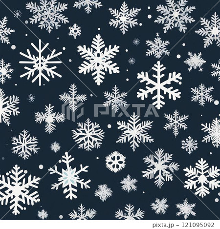 seamless pattern with snowflakes 121095092