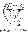 Mouse animal coloring book doodle vector artwork 121096142