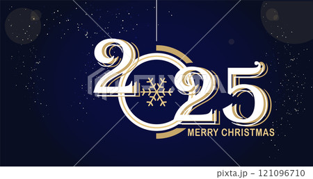 2025 - happy new year. Christmas greeting card. 2025 - happy new year. Christmas greeting card. 121096710