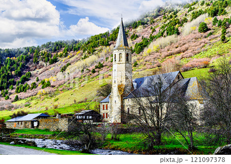 Montgarri Sanctuary, located in the municipality of Alto Aran in the Lerida Pyrenees, Catalonia, Spain Montgarri Sanctuary, located in the municipality of Alto Aran in the Lerida Pyrenees, Catalonia, Spain 121097378
