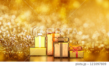 The Gift box for celebration or Holiday concept 3d rendering. The Gift box for celebration or Holiday concept 3d rendering. 121097809