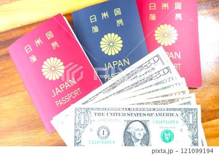 日本国旅券とドル　日本国パスポートとドル　 121099194