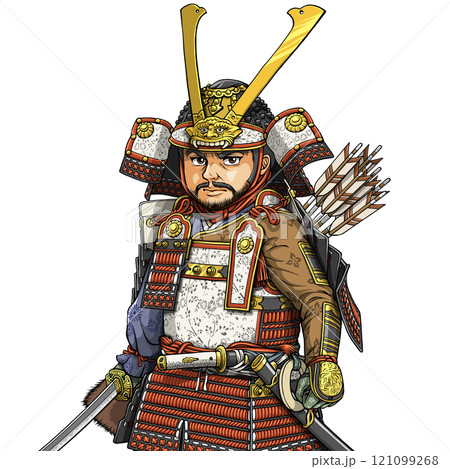 大鎧を着て正面を向く鎌倉武士 大鎧を着て正面を向く鎌倉武士 121099268