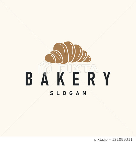 Bread Logo, Old Retro Vintage Style Bakery Shop Design, Vector Wheat Bread Simple Tremplet Illustration Bread Logo, Old Retro Vintage Style Bakery Shop Design, Vector Wheat Bread Simple Tremplet Illustration 121099311