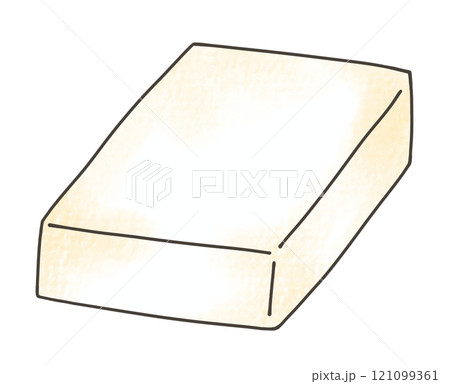 ゆるめシンプルな角餅　アナログ風 121099361