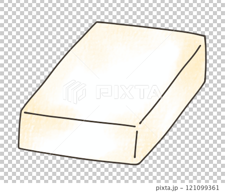 ゆるめシンプルな角餅　アナログ風 121099361