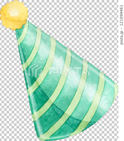 綠黨帽的水彩插圖 綠黨帽的水彩插圖 121099461