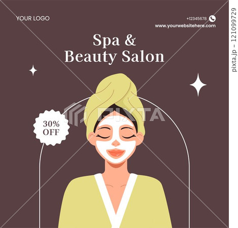 Cartoon Flat Style Background for Spa and Wellness Social Media Illustration Cartoon Flat Style Background for Spa and Wellness Social Media Illustration 121099729
