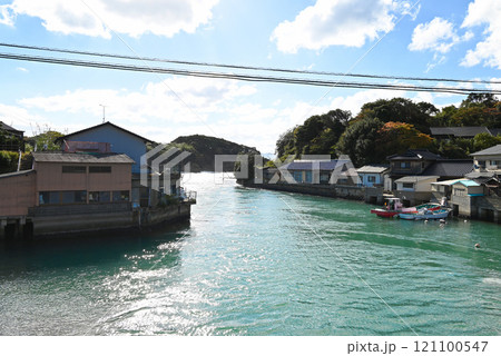 【山口県下関市】彦島と竹ノ子島を隔てる竹ノ子水道 121100547