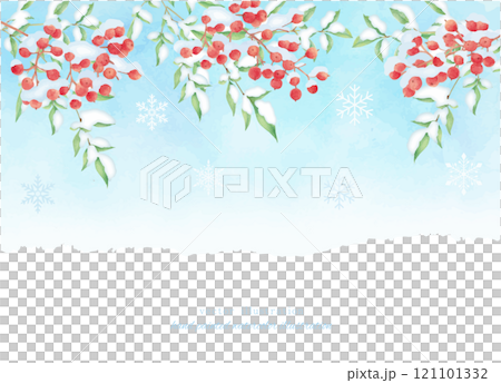 用水彩繪製的白雪皚皚的南方天空的向量圖 用水彩繪製的白雪皚皚的南方天空的向量圖 121101332