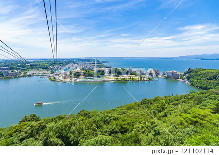 大草山展望台からの浜名湖・観山寺温泉の眺望 大草山展望台からの浜名湖・観山寺温泉の眺望 121102114