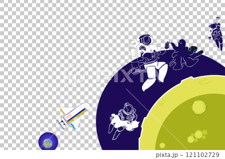 Space-themed illustrations 121102729