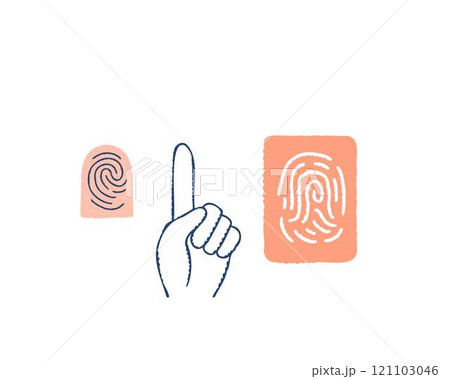 生体認証・ 人差し指での指紋認証のイメージ 121103046