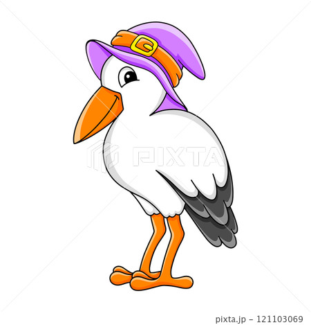 Cartoon character. Isolated on white background. Design element. Template for your design, books, stickers, cards. Vector illustration. 121103069