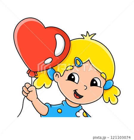 Cartoon character. Isolated on white background. Design element. Template for your design, books, stickers, cards. Vector illustration. 121103074