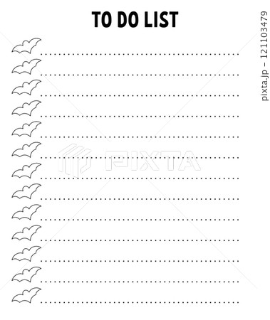 To do list. Printable template. Lined sheet. Handwriting paper. For diary, planner, checklist, wish list. Vector illustration. 121103479