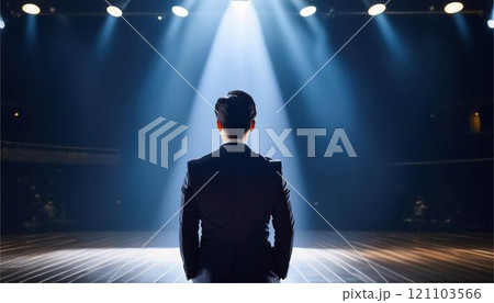 スポットライト　ビジネスマン 121103566