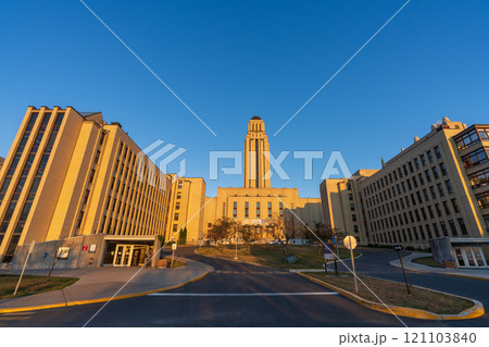 Montreal, Quebec, Canada - Aug 31 2024 : View of University of Montreal main campus. 121103840