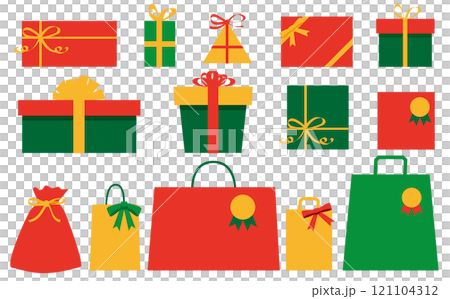 Cute Christmas gift illustration background material Cute Christmas gift illustration background material 121104312